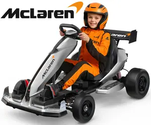 McLaren First Ride On 48V Go Kart with 15 MPH Top Speed Licensed Drift Kart for Teens 14+ 3 Speed Transmission Adjustable Seat LED Rubber Tires