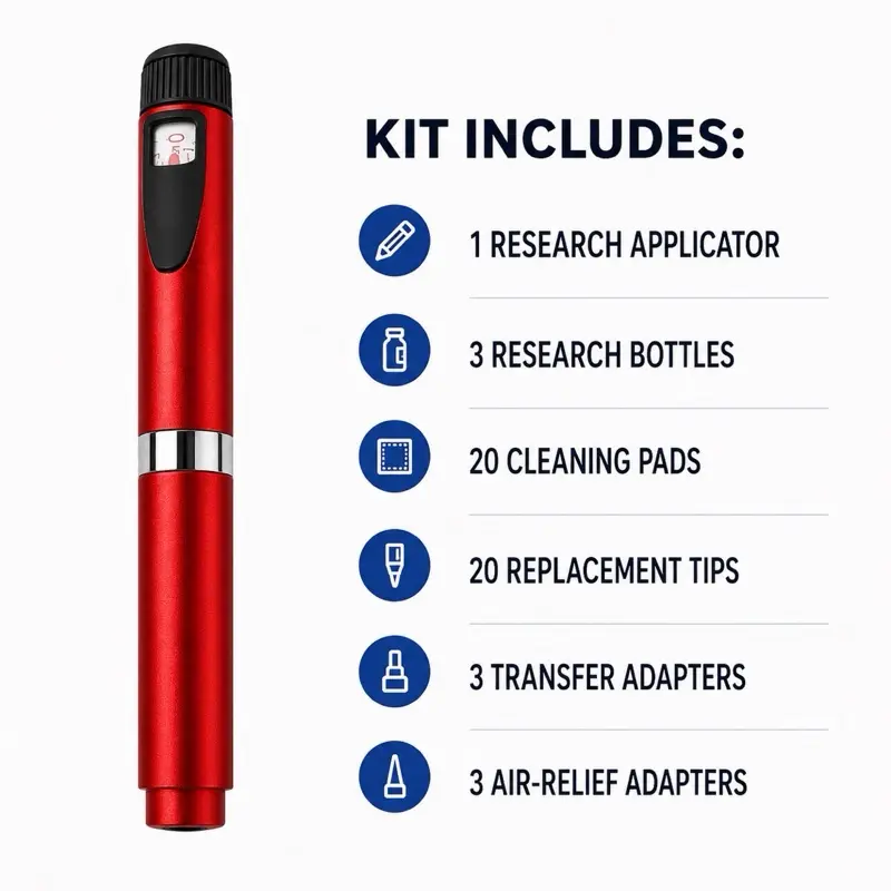 Reusable Research Applicator V2 Red Frosted Matte Finish