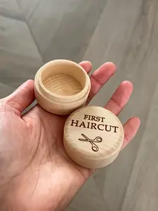Original Wood Fetal Hair Keepsake Box, Perfect Gift for New Parents, Portable Hair Memento Storage, Natural Beech Material, Lightweight Design, Vintage Umbilical Cord Storage Box, Wooden