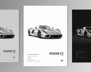 Hennessey Venom F5 Poster No Frame Print | Wall Art | Car Photography