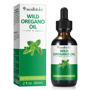 Aceniclialabs Oregano Oil Drops Liquid - Wild Oregano Oil, Non-GMO, Gluten Free, 2 Fl Oz, Healthcare & Vitamin Benefits Fitness Supplement