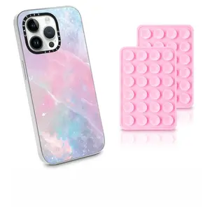 2PCS Sticky Grip Phone holder, Adhesive Suction Cup Mount, Strong Grip Holder for Selfies and Videos