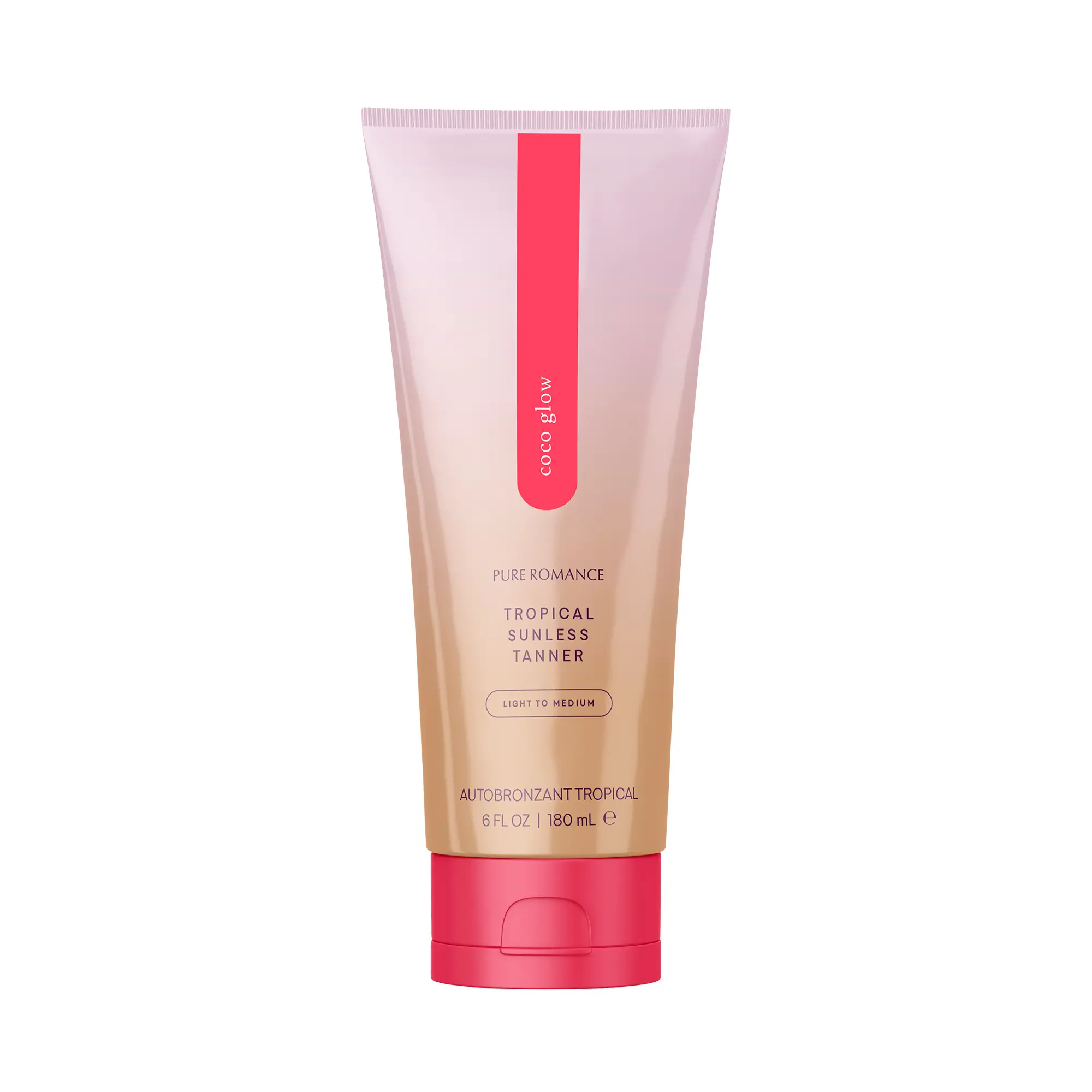 Pure Romance Coco Glow Tropical Sunless Tanner, Light to Medium, 6 Fl Oz