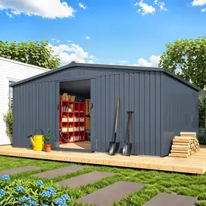 【Multiple packages arrived at different times】YODOLLA 12' x 14' Outdoor Storage Shed - Large Metal Tool Shed for Backyard Organization & Clearance Sale - Modern Organizer