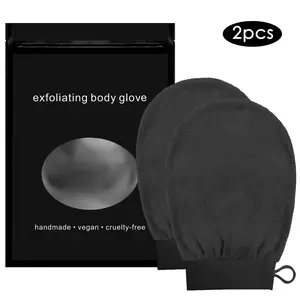 Exfoliating Body Gloves, 2 Counts/set Handmade Body Scrub Skin Exfoliating Gloves, Bathing Accessories for Home Bathroom Salon Hotel Travel, Bathroom Gadgets 2024