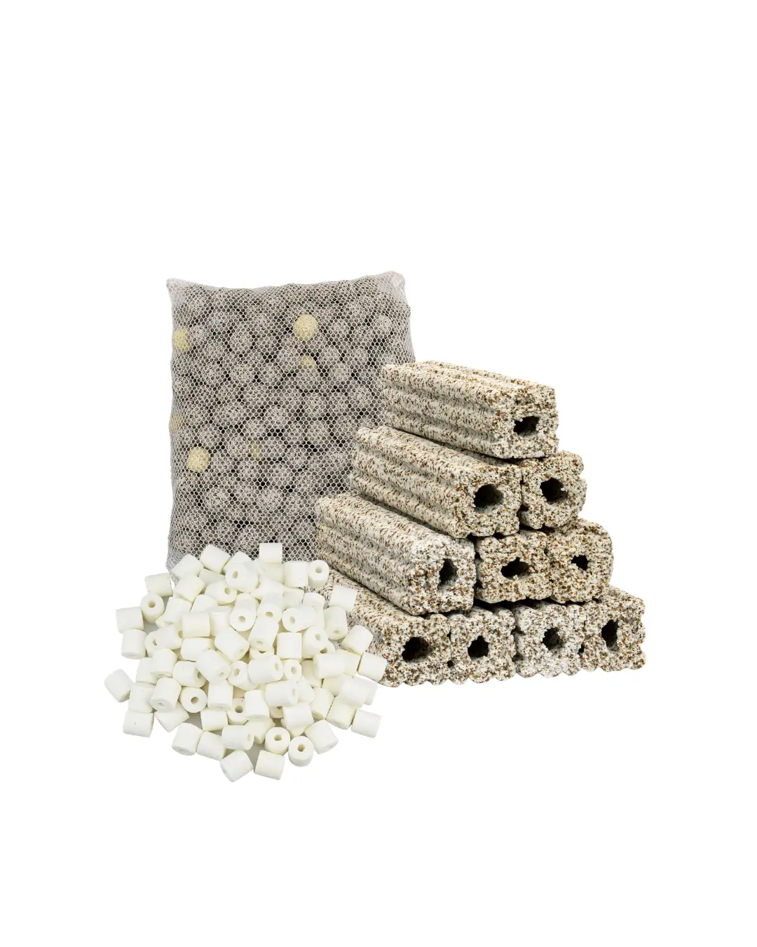 Classic Aqua Dream Premier High-Pore Ring-Shape Ceramic Aquarium Filter Media, 300g Mesh Bag, 6.25-in Reef-Safe Media Fits Sump & Canister Filters, Ammonia/Nitrite Aid for Saltwater/Freshwater Tanks, Durable, Mesh Bags