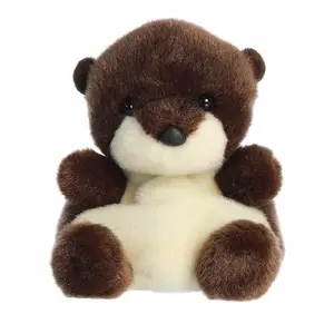 Aurora Adorable Palm Pals Elena River Otter Stuffed Animal - Fun Collectible Plush for Kids and Adult Collectors - Perfect for Decorating Rooms and Birthday Gifts - Brown 5 Inches