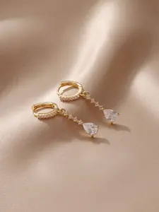 Women's Water Drop Diamond Earrings, Elegant Daily Wear Jewelry, Three-Piece Design, Perfect for Everyday Use