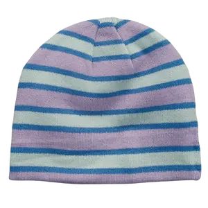 Striped Skull Cap in Purple