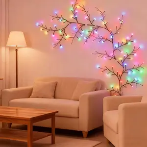 1.8M Enchanted Vines for Home Decor Christmas Decorations Multi-Color 96 LEDS Willow Vine Lights Indoor Decor Artificial Plants Tree Lights for Walls Bedroom Living Room Decor Aesthetic