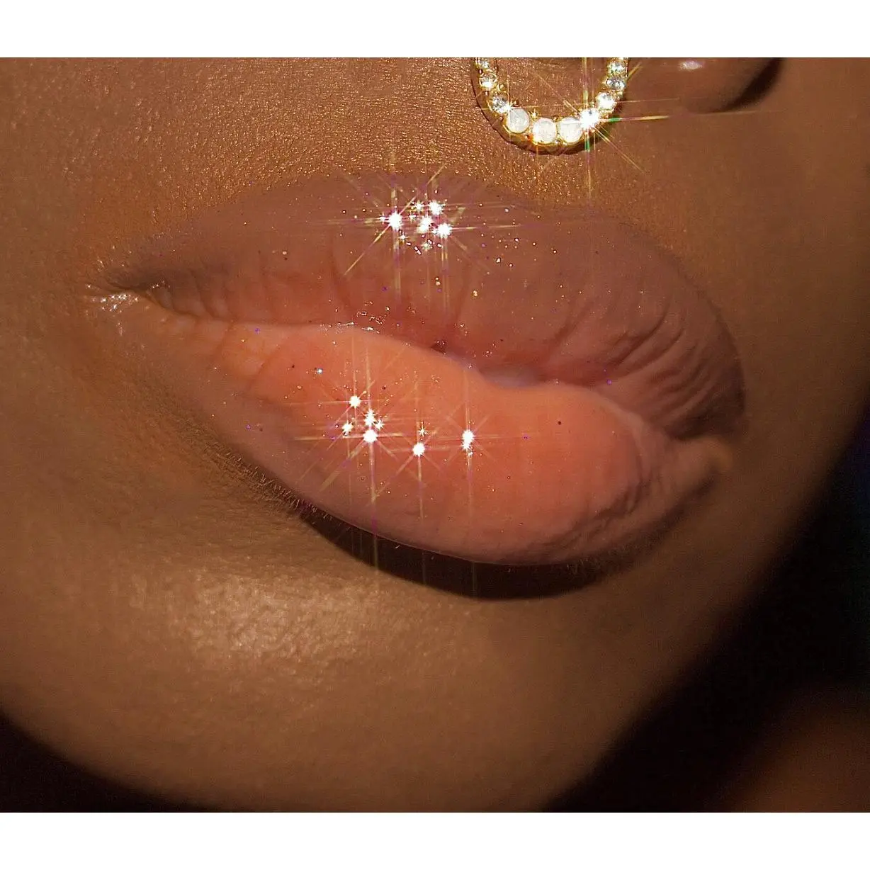Coco Honey Dew Glitter Lipstick - Long-lasting Hydrating Lightweight Lipstick for Dry Lips and Winter with Bronze Glitter Shimmer