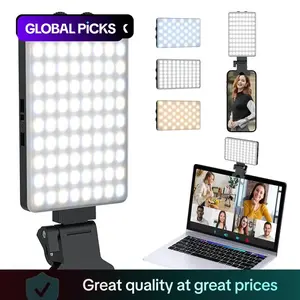Selfie Light Clip, Adjustable Color Temperature and Brightness Fill Light, 2000mAh Rechargeable Portable Phone Selfie Panel Light for Smartphone, Laptop, Makeup and Live Streaming
