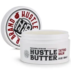 Hustle Butter Tattoo Balm 5oz – Safe for New & Old Tattoos, Moisturizes & Rejuvenates During Healing