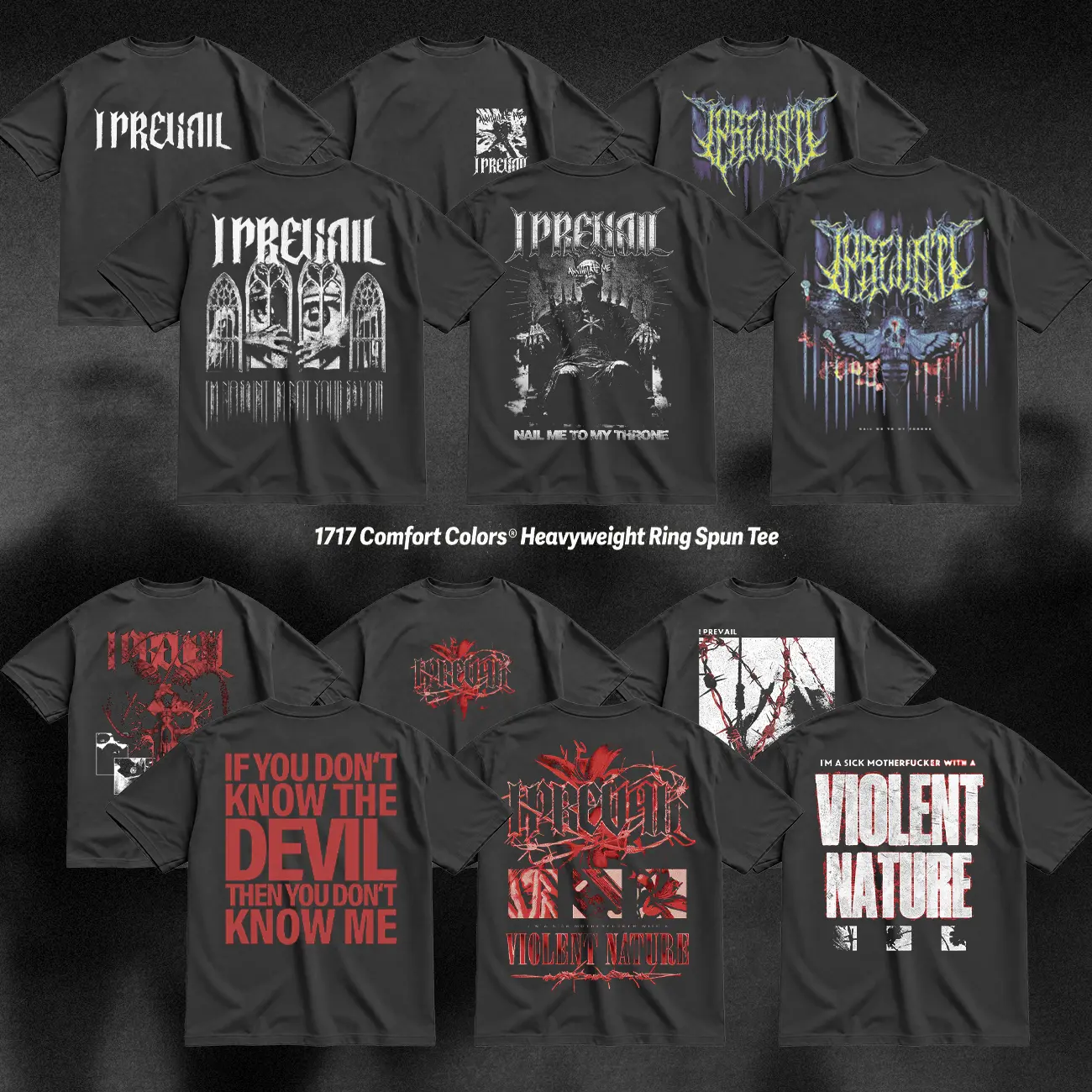 [LIMITED DEAL] I Prevail Band Violent Nature 2026 T-Shirt Collection, Aggressive Modern Metalcore Graphic Tee, Dark Emotional Chaos Aesthetic, Heavy Post-Hardcore Alternative Metal Rock Band Shirt, Gift for Men & Women