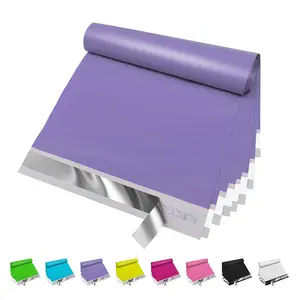 10x13 Poly Mailers 100 Pack – Aesthetic Deep Purple Morandi Color Shipping Bags with Strong Adhesive, Thick Durable Mailers for Clothes, Boutique, and Small Business Use