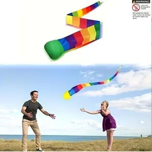 Catch Ball Toy Set, Interactive Rainbow Training Equipment, Soft Tail Design for Outdoor Play, Enhances Motor Skills & Coordination
