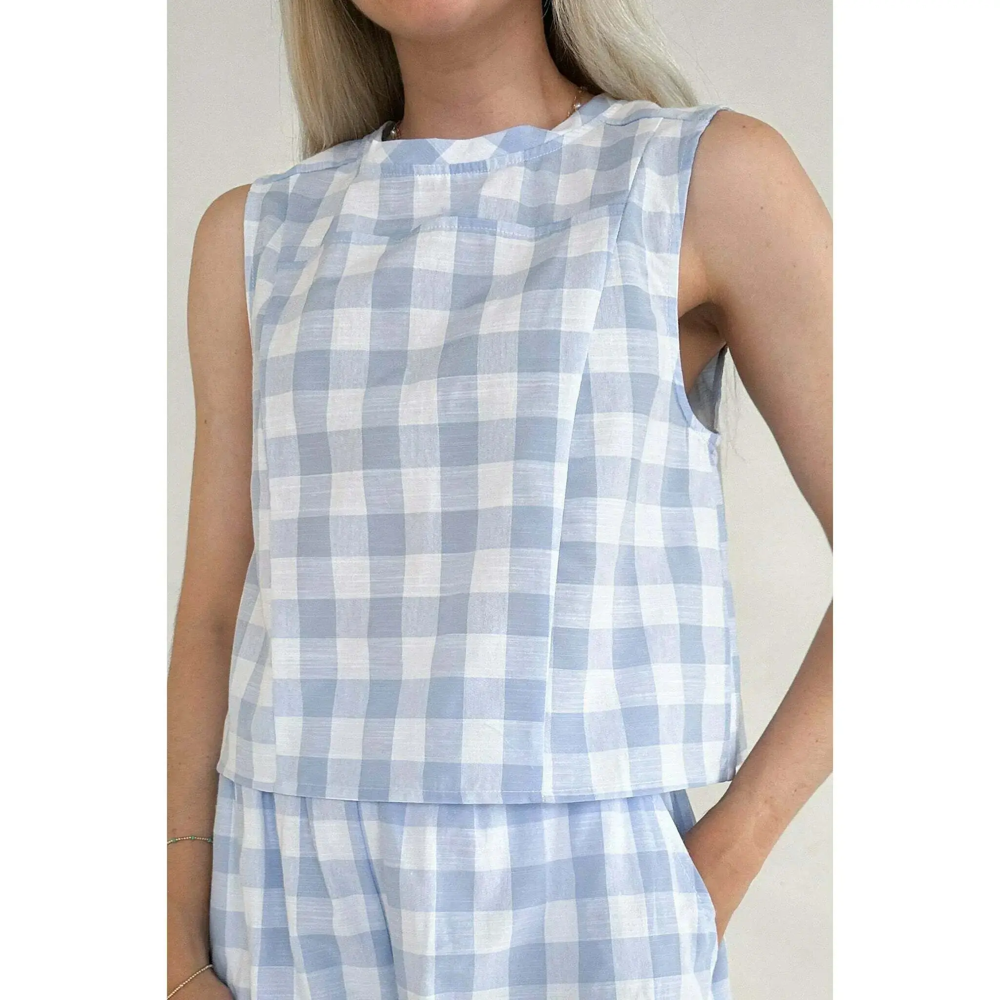 Gingham Checkered Top