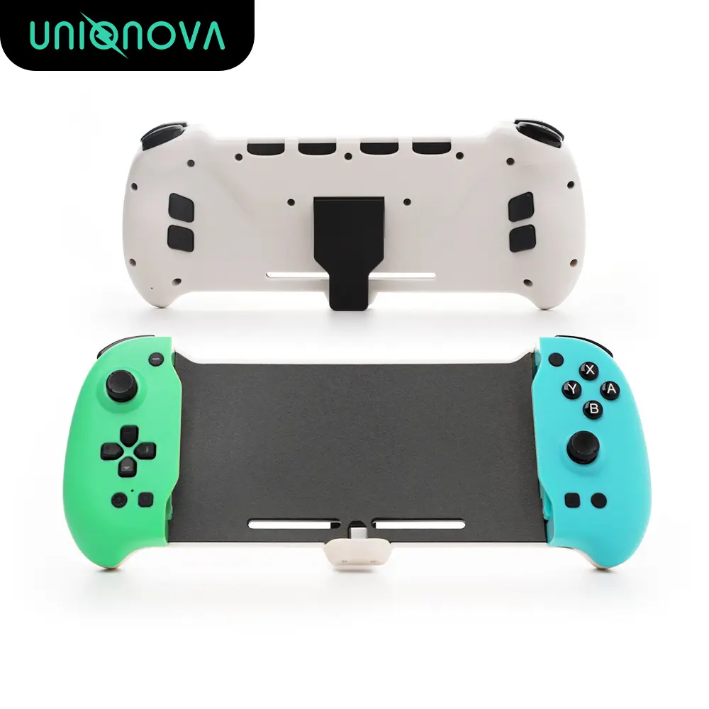 UNIQNOVA Pro Grip Switch Controller Ergonomic One-Piece Joypad with 6-Axis Motion Control Joystick Gyro Axis Turbo Dual Vibration Mapping Switch/OLED
