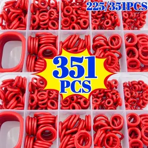 Multi-Spec O-Ring Seal Kit, 10 Sizes, High Elastic Silicone, Oil-Resistant, Heat-Resistant, Waterproof, Durable, Home & Car Repair, Rubber