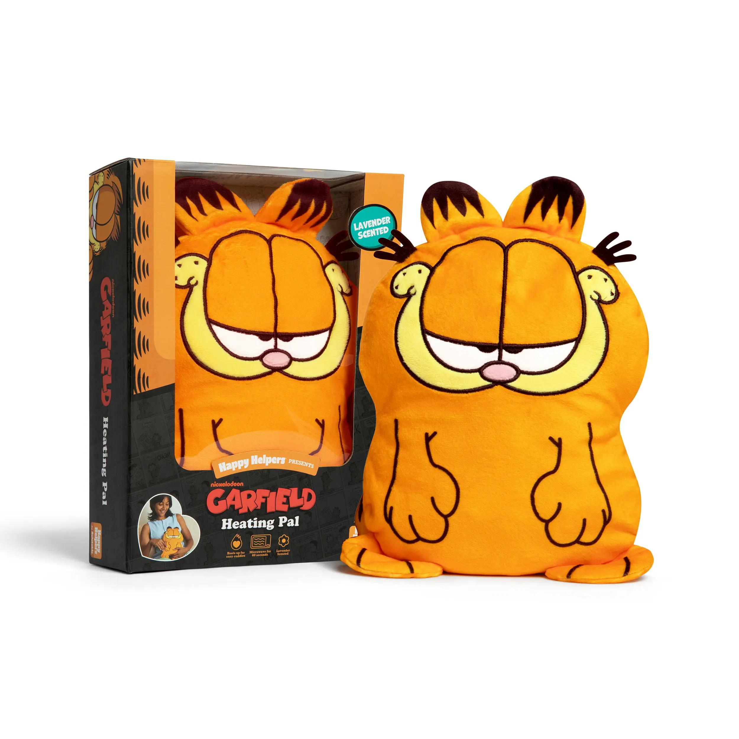 Happy Helpers Garfield By Relatable - Cozy Comfort That's Anything But Boring, Get Relief with This Plush Heating Pad for Period Cramps and Body Pain  -  Includes 1 Microwavable Garfield Heating Pad