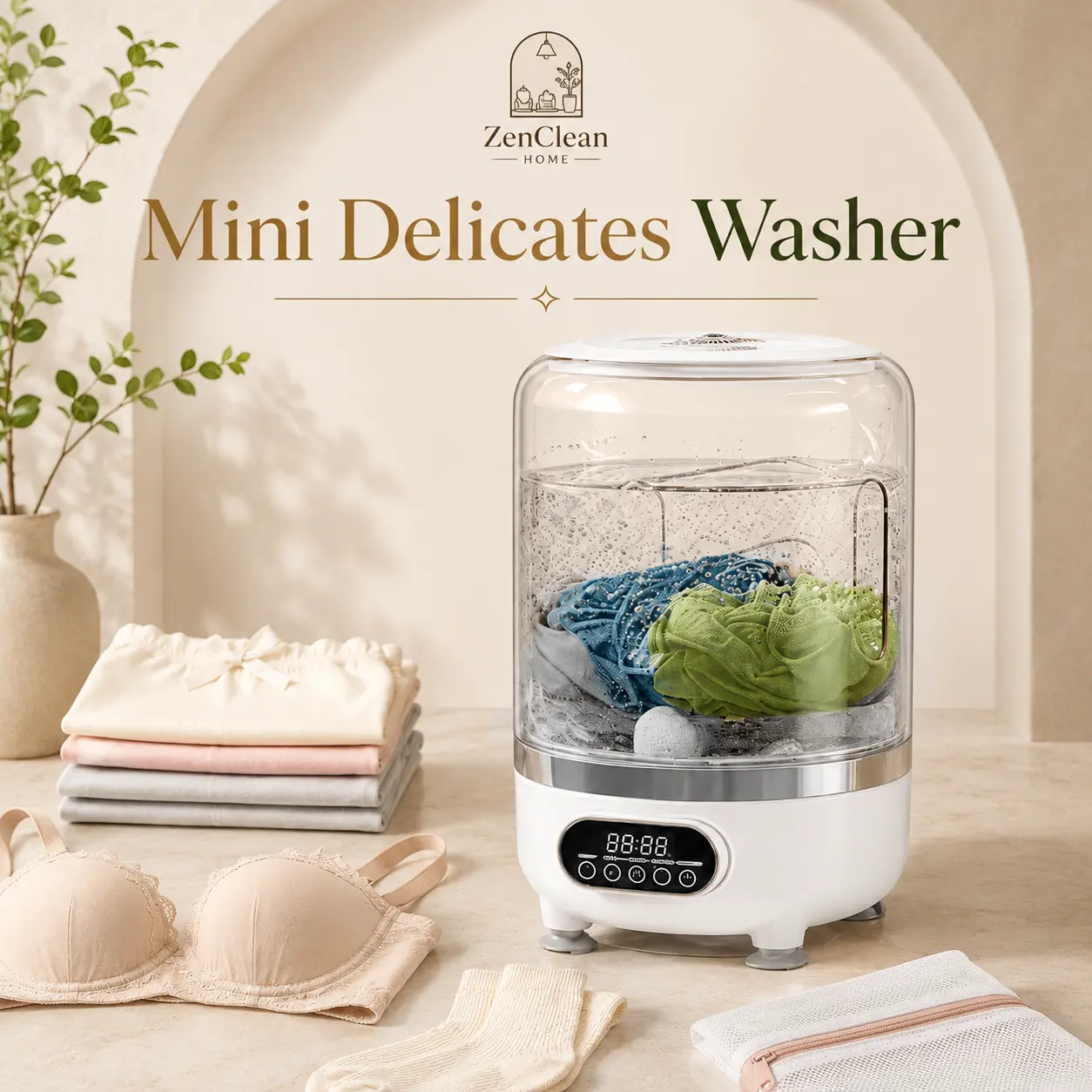 2026 Upgrade Portable Washing Machine 3L — Foldable Portable Laundry Machine for Baby Clothes, Underwear, Socks; Ideal for Travel, Dorms, Camping Household Appliances Washing Machines
