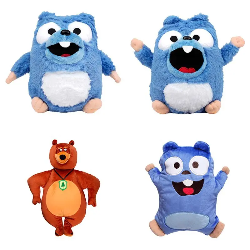 New Grizzy & the Lemmings Plush Toy - Durable Soft Fluffy Funny Stuffed Animal, Anime Merchandise Doll, Super Soft Cuddly Gift for Collectors