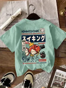 Men's Y2K street - style crew - neck long T - shirt with ramen and Graphic prints, loose and comfortable, Streetwear, Menswear. The collision of Japanese elements and letter prints can show a trendy attitude whether for daily strolls or casual gatherings.