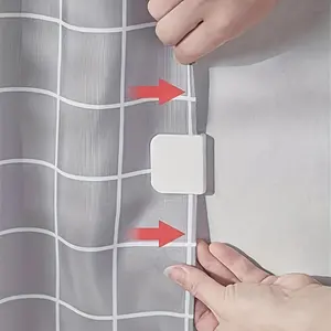 Shower curtain clip curtain clip multifunctional traceless fixed clip shower room wall buckle non perforated curtain clip hook