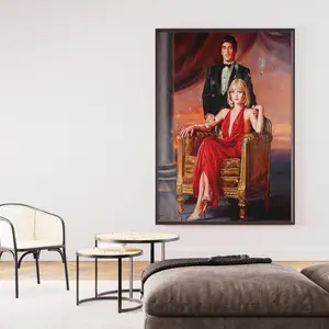 [Sale off up to 65%] [No frame, Free Ship] Scarface Movie Poster: Tony Montana & Elvira Hancock Canvas Art