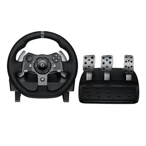 Logitech G920 Driving Force Racing Wheel and Floor Pedals, Real Force Feedback, Stainless Steel Paddle Shifters, Leather Steering Wheel Cover for Xbox Series X|S, Xbox One, PC, Mac - Black Wheel Kit