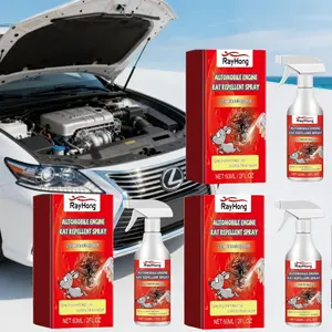 3-Piece (60ml*3) Car Engine Rat Repellent Spray, Non-toxic, Rainproof and Ready to Use