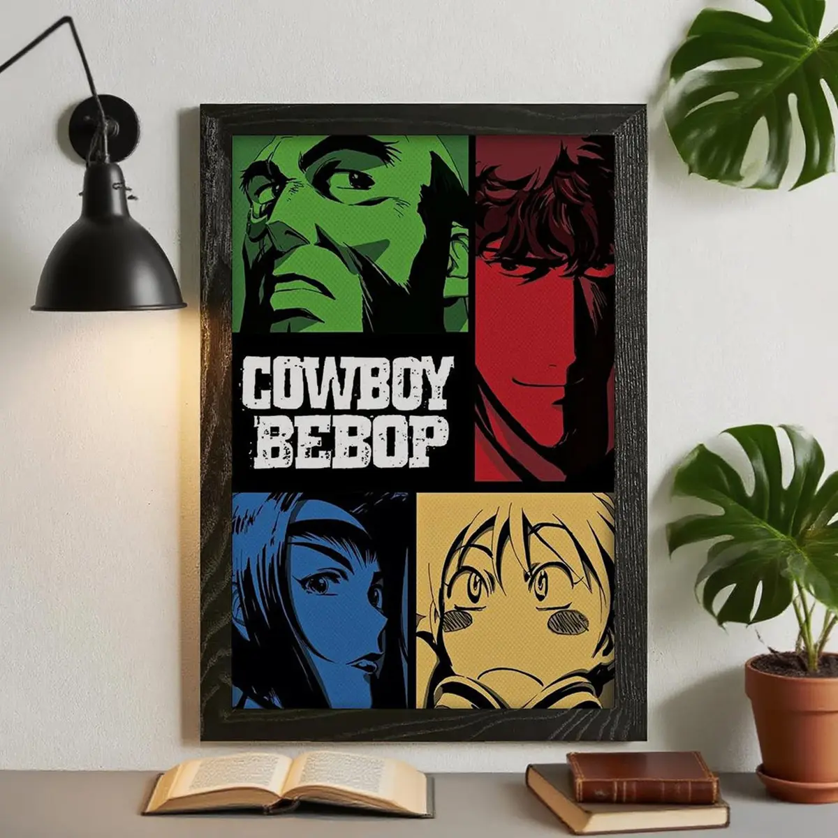 Cowboy Bebop Poster - Vivid Bebop Art, Waterproof Canvas Print, Durable Long-Lasting Western Anime Vibe Home Decor, Teen Gift Ready Collectible for Fans Wall Art Painting
