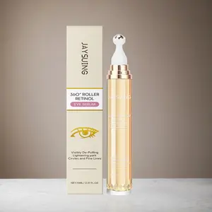 JAYSUING Retinol Collagen Hyaluronic Acid Roller Eye Serum Hydrate Nourish Reduce Puffiness Dark Circles Firm Boost Elasticity Brighten