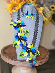 Set Necklace, earrings and bracelet Mexican Handmade