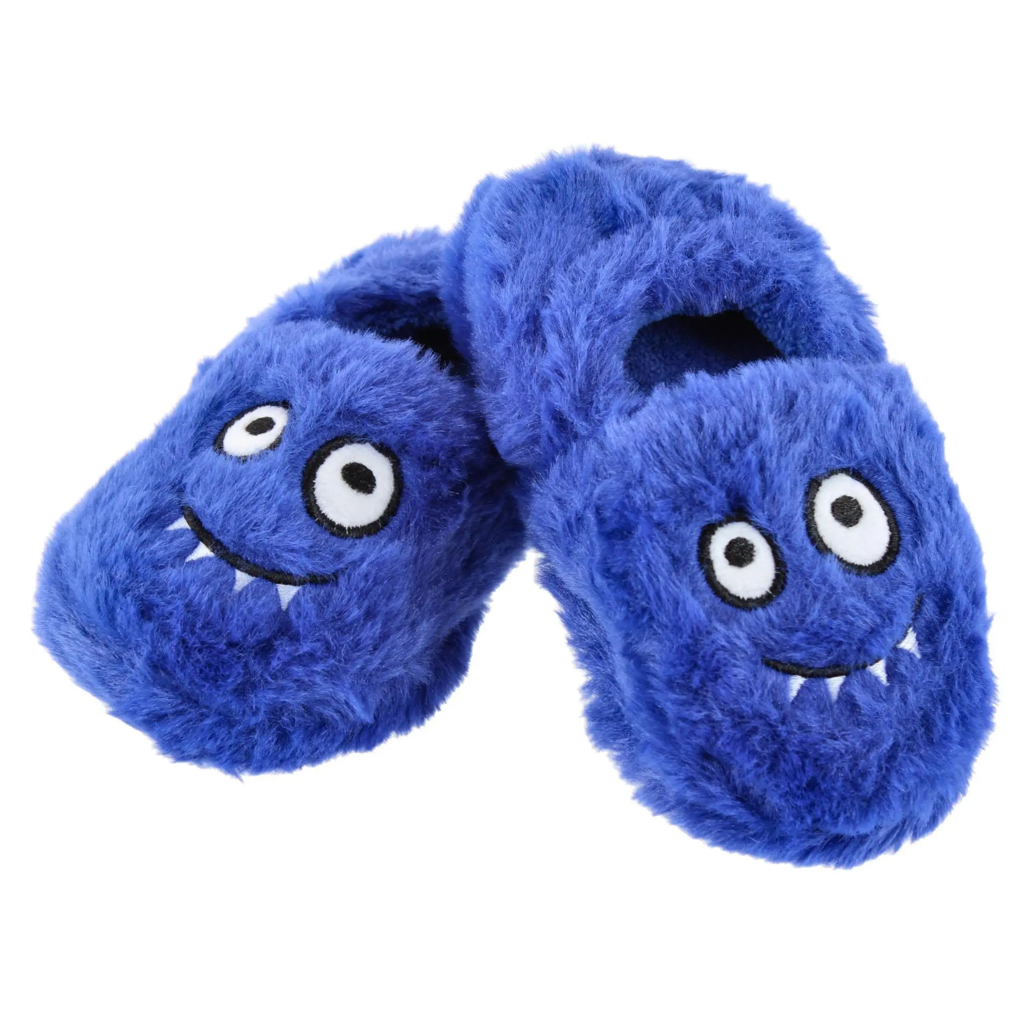 CTM Toddler's Monster Fuzzy Assorted Slippers, Boys Slippers