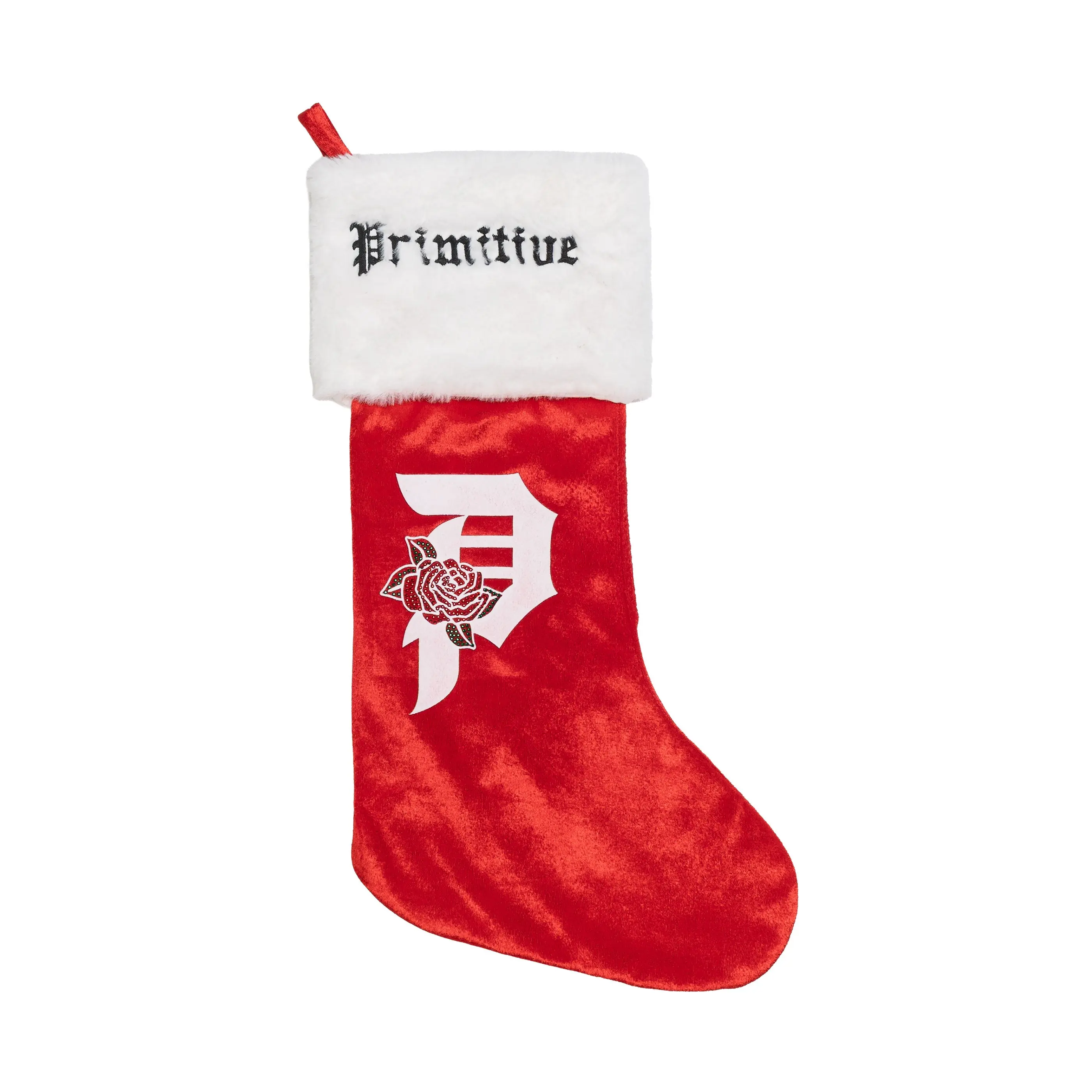 Primitive Skateboarding Rhinestone Artwork Fur Stash Stocking, Festive Party Home Decorations Dirty P