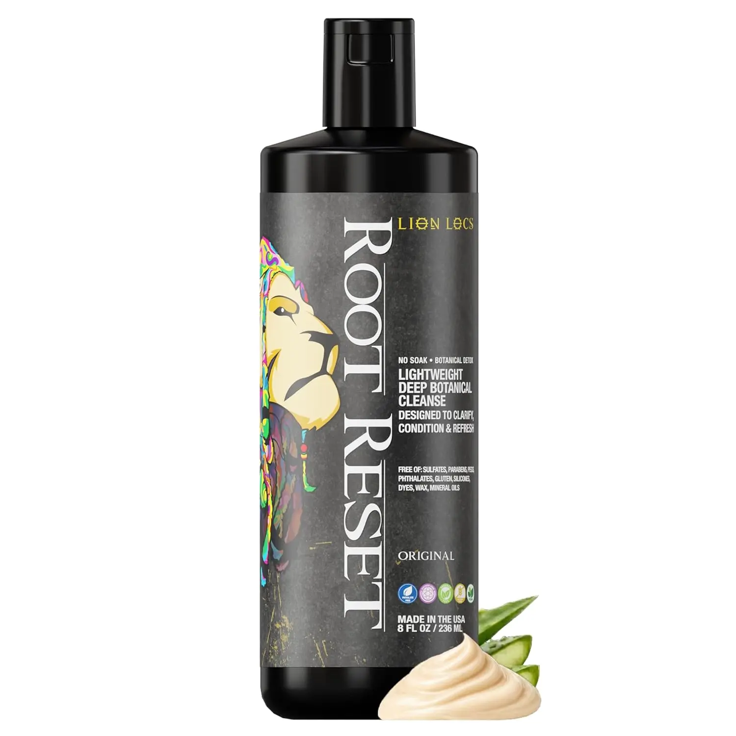 Lion Locs Root Reset Loc Detox Conditioner for Dreadlocks – No-Soak Clarifying Rinse for Buildup, Residue, Sweat & Odor
