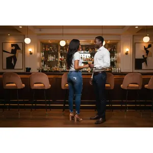 Slim-Fit Ripped Jeans with Raw Edges