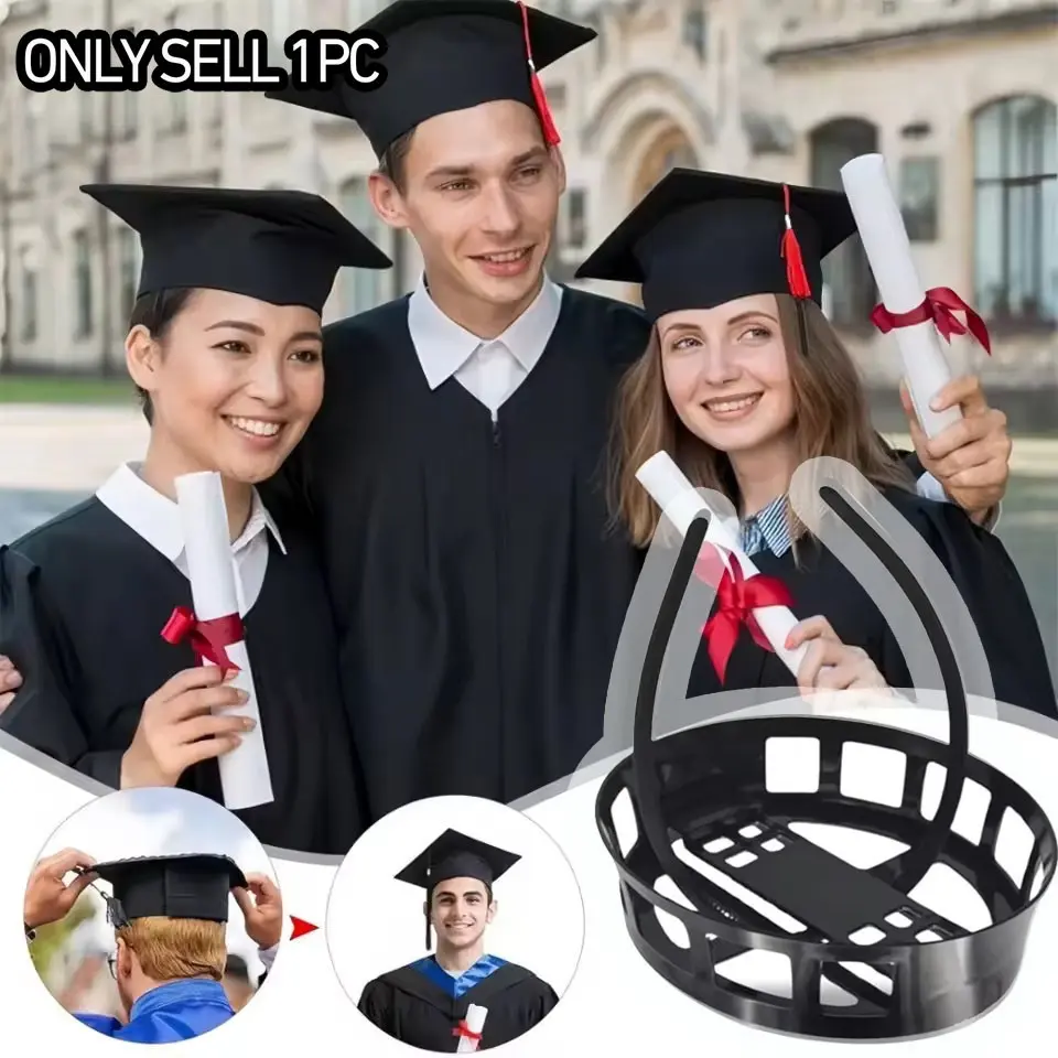 Graduation Hat Holder Tool, Hair Protection Sleeve, Secure Stand for All Hairstyles, Comfortable Unisex Design, Graduation Ceremony Essential