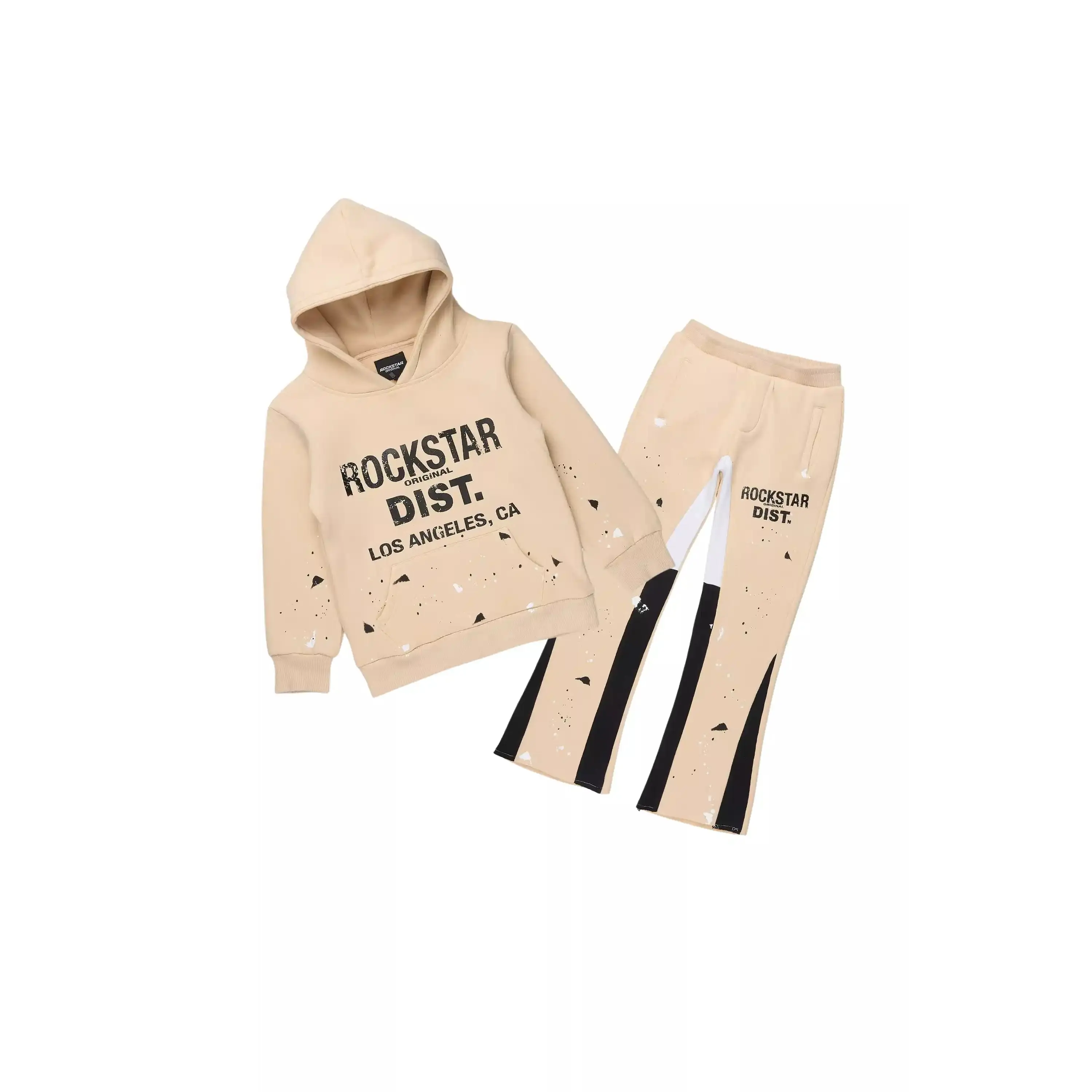 Boys Scottie Tan/Black Stacked Flare Track Set