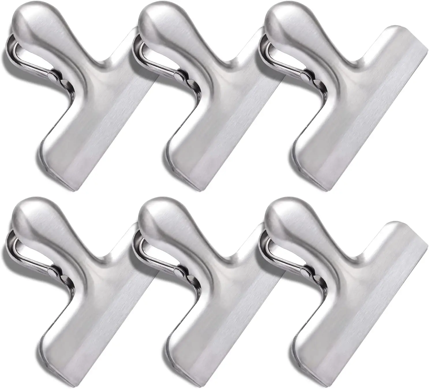 6 Pack Bag Clips Heavy Duty Air Tight Seal Kitchen Clip Snack Food Bag Clamp