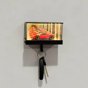 Three-Position Adjustable Charging Keychain Hook, Wireless Garage Key Holder, Wall Mount Organizer, No Car Included, Durable & Convenient Design, Wall Mounted Organizer