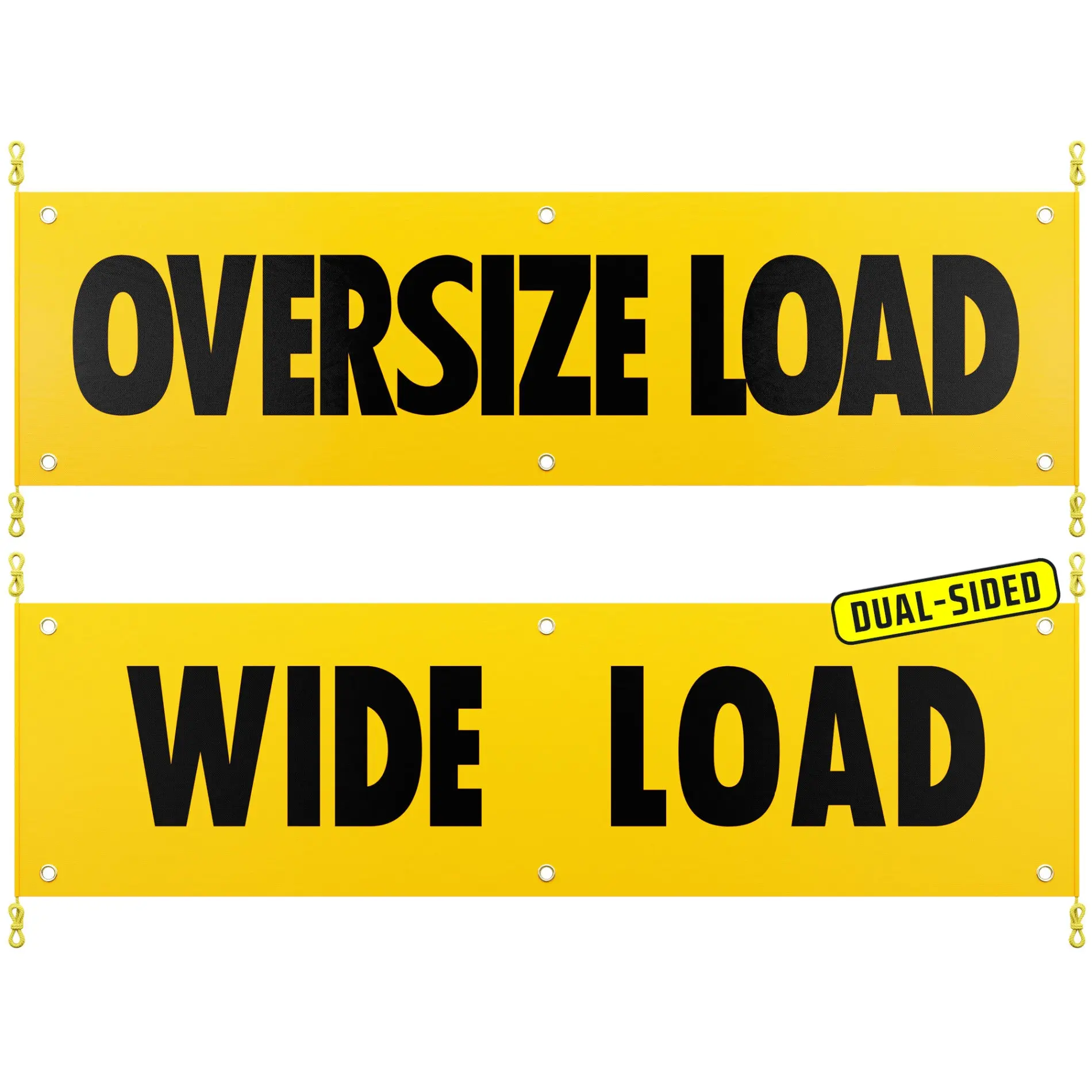 Vinyl Oversize Load Sign with Rope & Grommets, Double Sided
