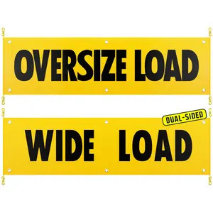 Vinyl Oversize Load Sign with Rope & Grommets, Double Sided