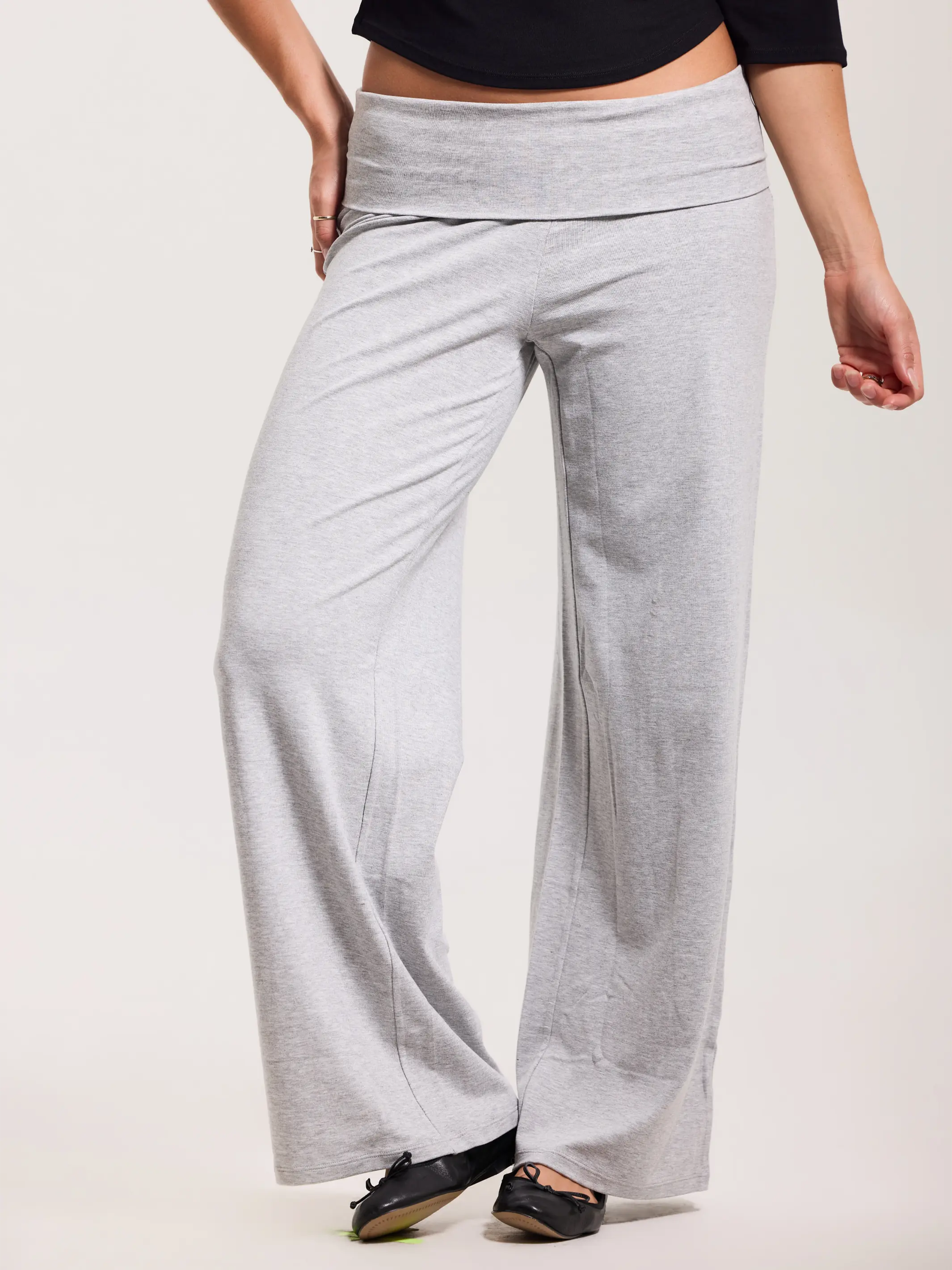 Fold Over Wide Leg Pants