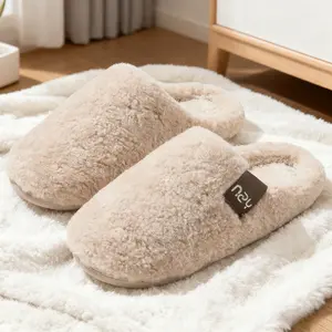 Cozy Women’s Memory Foam Slippers  Warm Indoor & Outdoor House Shoes | Anti-Skid Rubber Sole, Round Toe, Lightweight Fuzzy Autumn/Winter Comfort