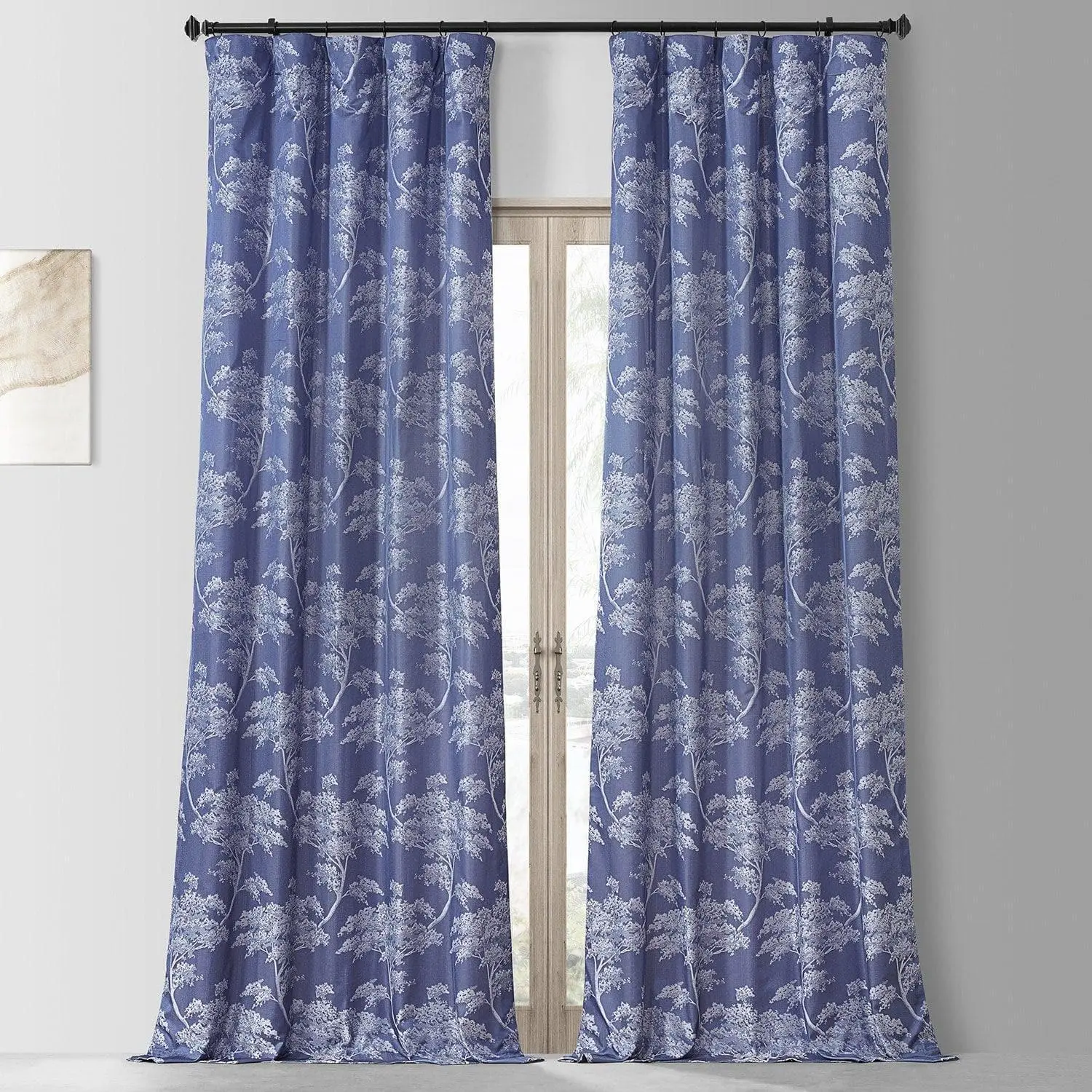 Half Price Drapes Sequoia Floral Faux Silk Jacquard Glam Room Darkening Curtains - Durable, Dry Clean Only, Offers Privacy, for Household Textile Decor