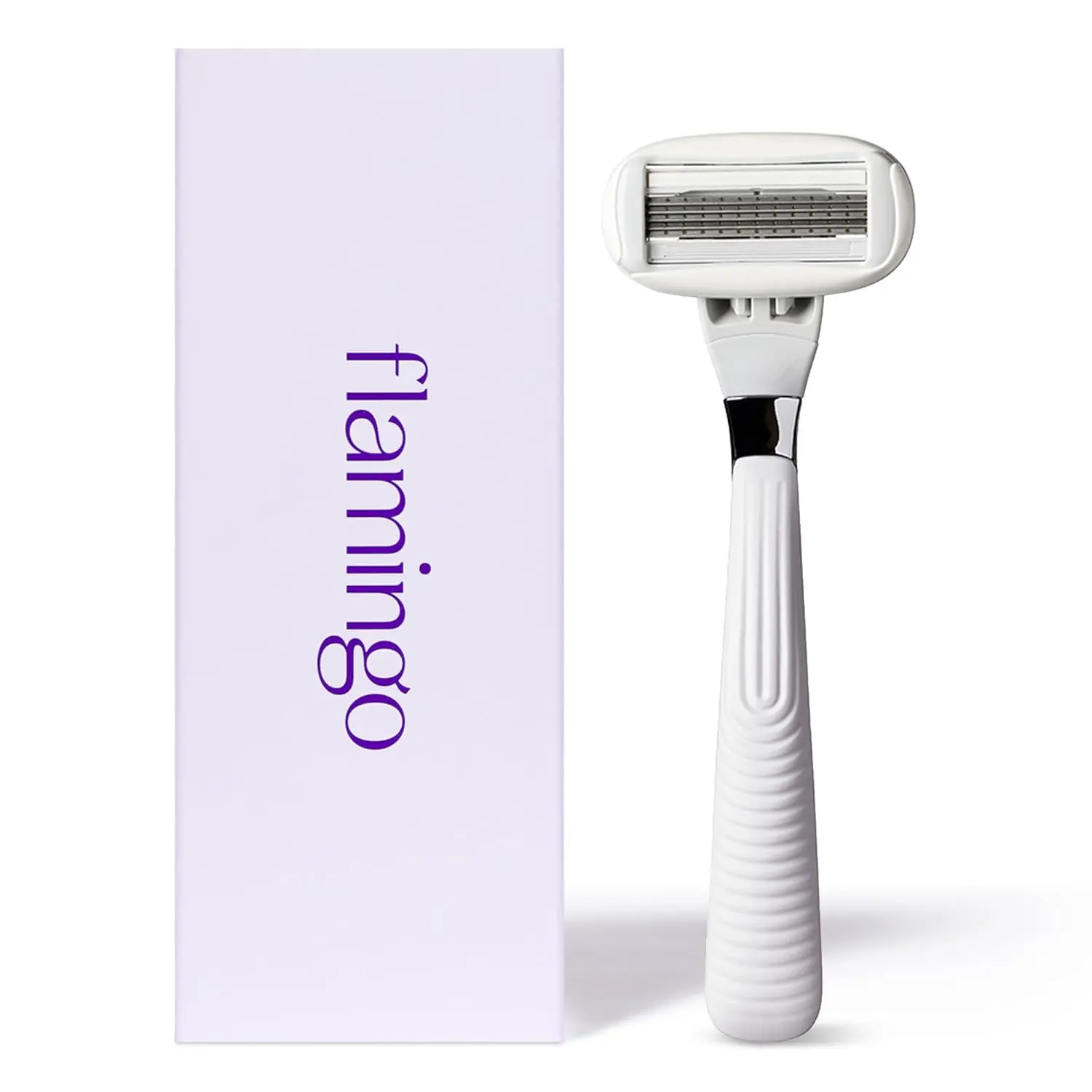 Razors for Women, 1 Women's Razor Handle (Chrome), 5 Blade Razor for Women with Aloe and Shea Butter Glide Strips