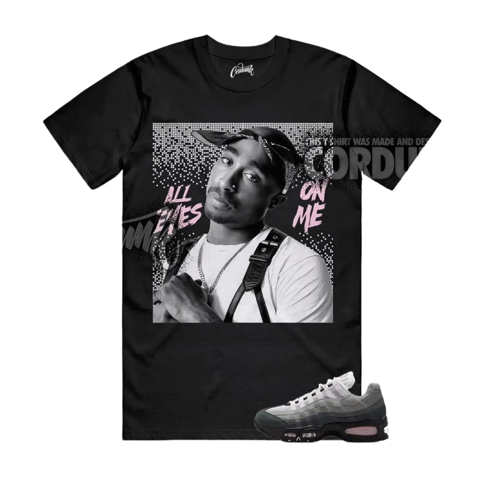 AM95 Pink Foam OG Big Bubble Matching Shirt, 2PAC Graphic Tee, 90s HipHop Streetwear, Gift For Women and Men, Best Gift