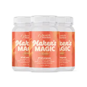 Maker's Magic Gloss - 3 Pack - All Purpose Glue, Sealer & DEcoupage Medium